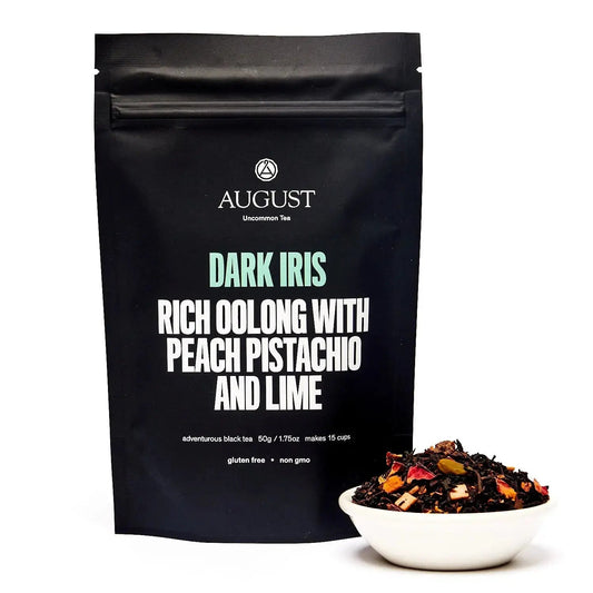 August Uncommon | Dark Iris | Peach Pistachio Oolong Tea