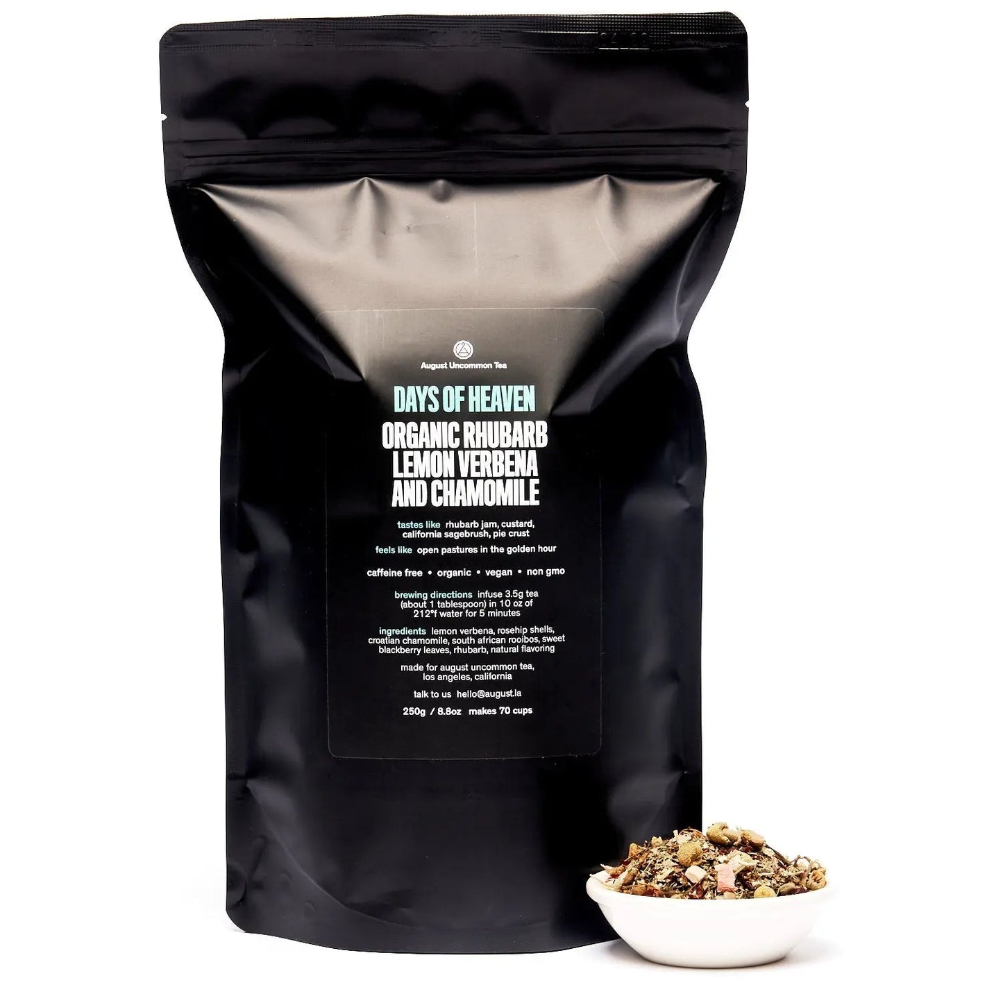 August Uncommon | Days of Heaven | Rhubarb Verbena Chamomile Tea | (Caffeine Free)