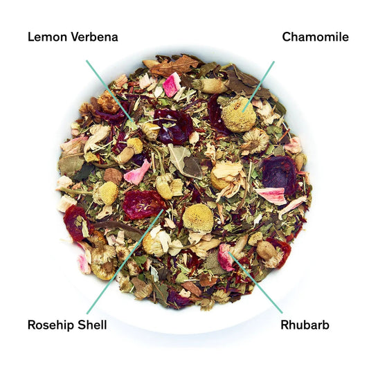 August Uncommon | Days of Heaven | Rhubarb Verbena Chamomile Tea | (Caffeine Free)