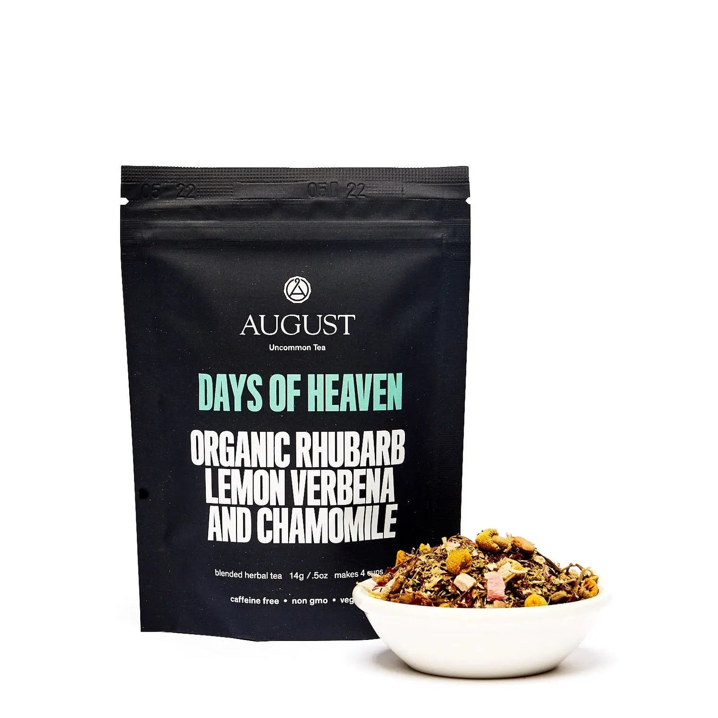 August Uncommon | Days of Heaven | Rhubarb Verbena Chamomile Tea | (Caffeine Free)